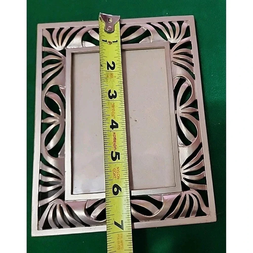 Burnes Of Boston Elegant Metal Silver-Tone Photo Frame Holds 3.5